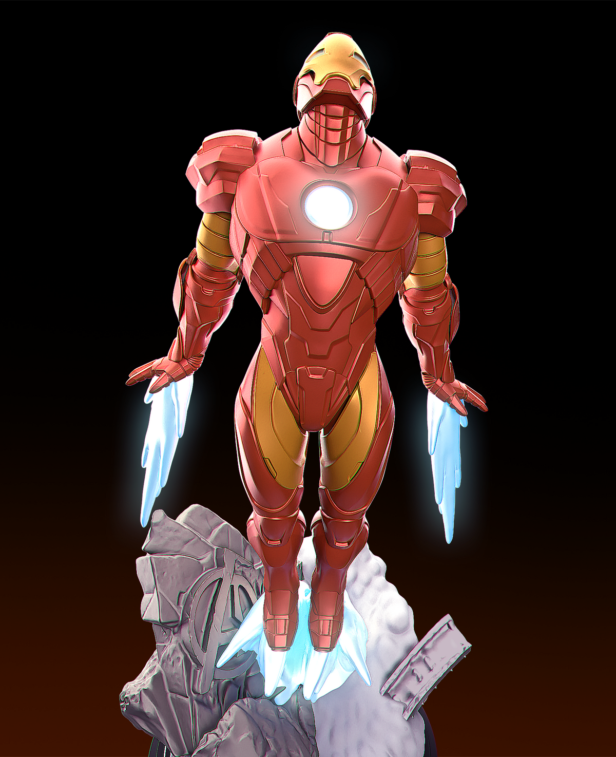 Iron Man Style Avengers Marvel Hero Unpainted Resin Garage Model Kit (1/6-1/12)