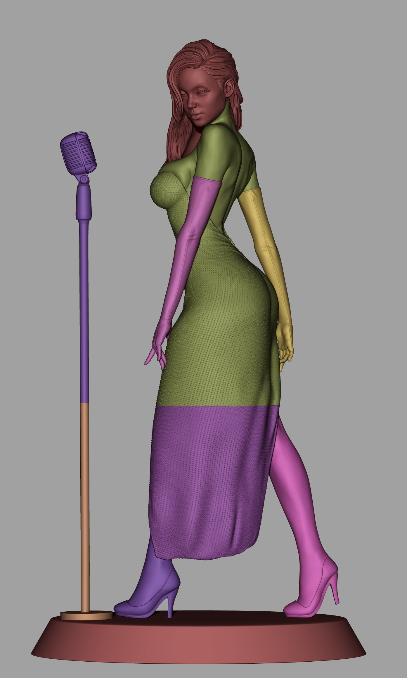 Jessica Rabbit style Sultry Songstress resin kit – Unpainted 3D Printed Model kit