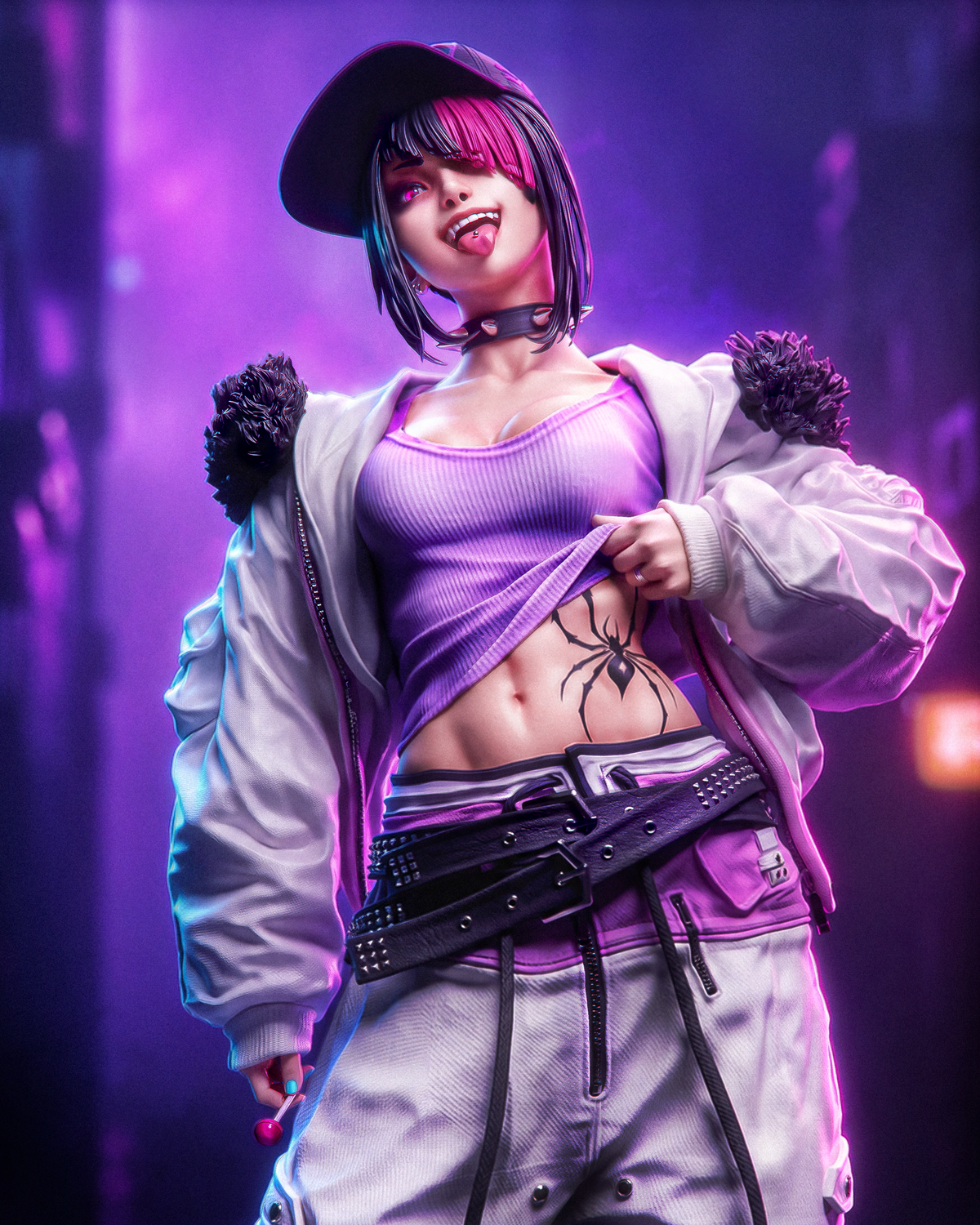 Streetwear Juri Style Street Fighter Unpainted Resin Garage Kit (1/6-1/12)