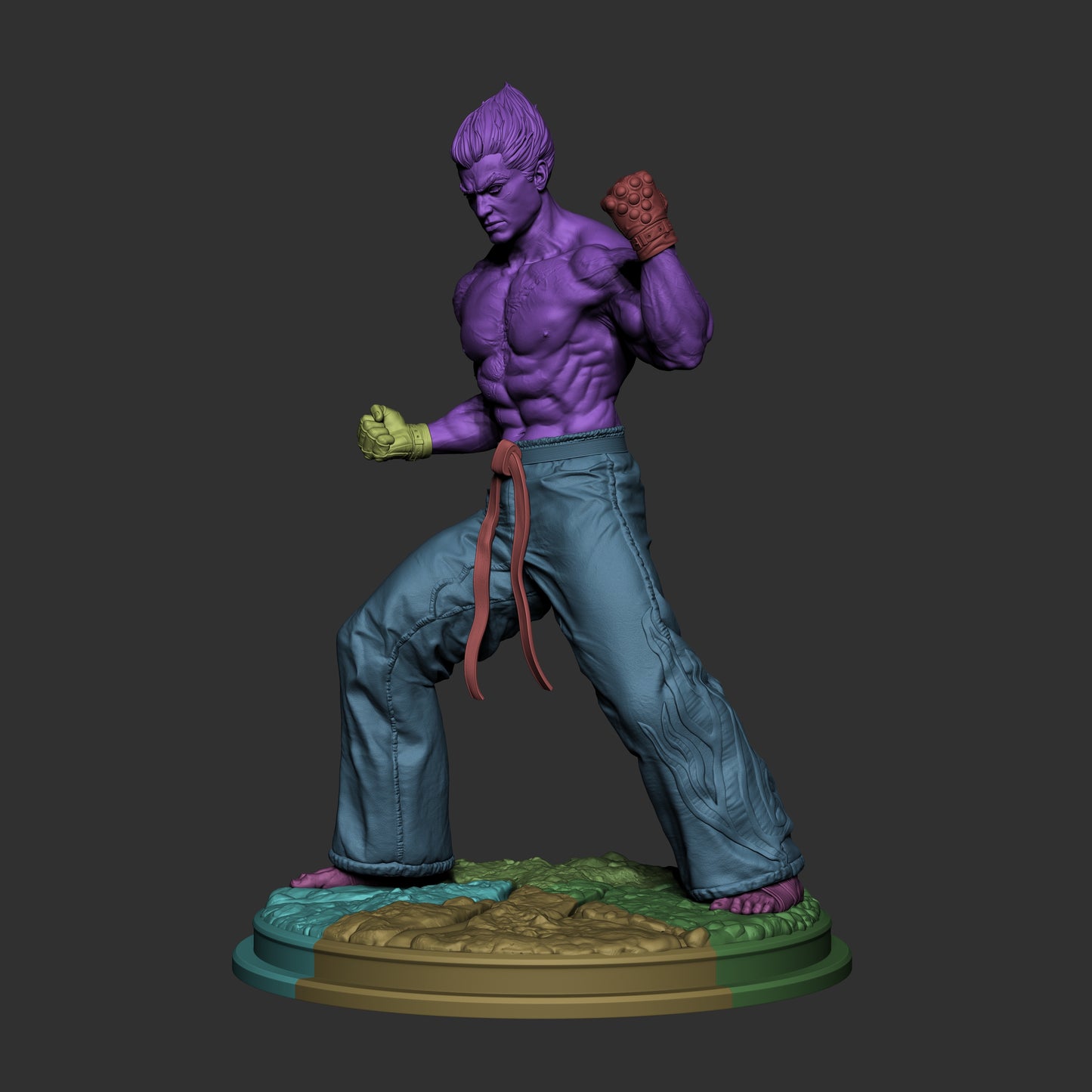 Kazuya Style Martial Arts Champion – Unpainted 3D Printed Model Kit
