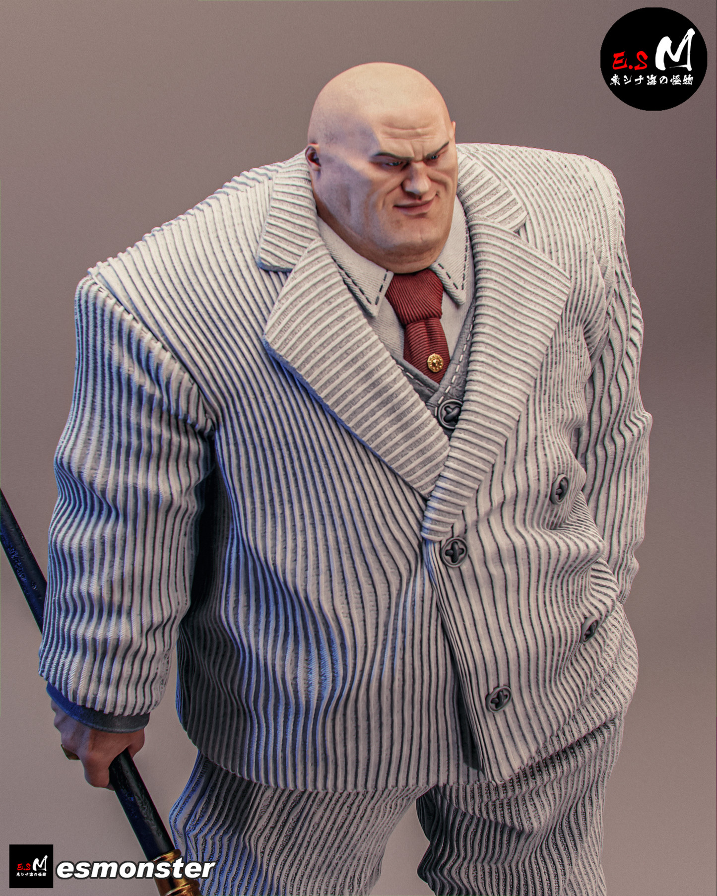 Imposing Kingpin Style Marvel Unpainted Resin Garage Model Kit (1/6-1/12)