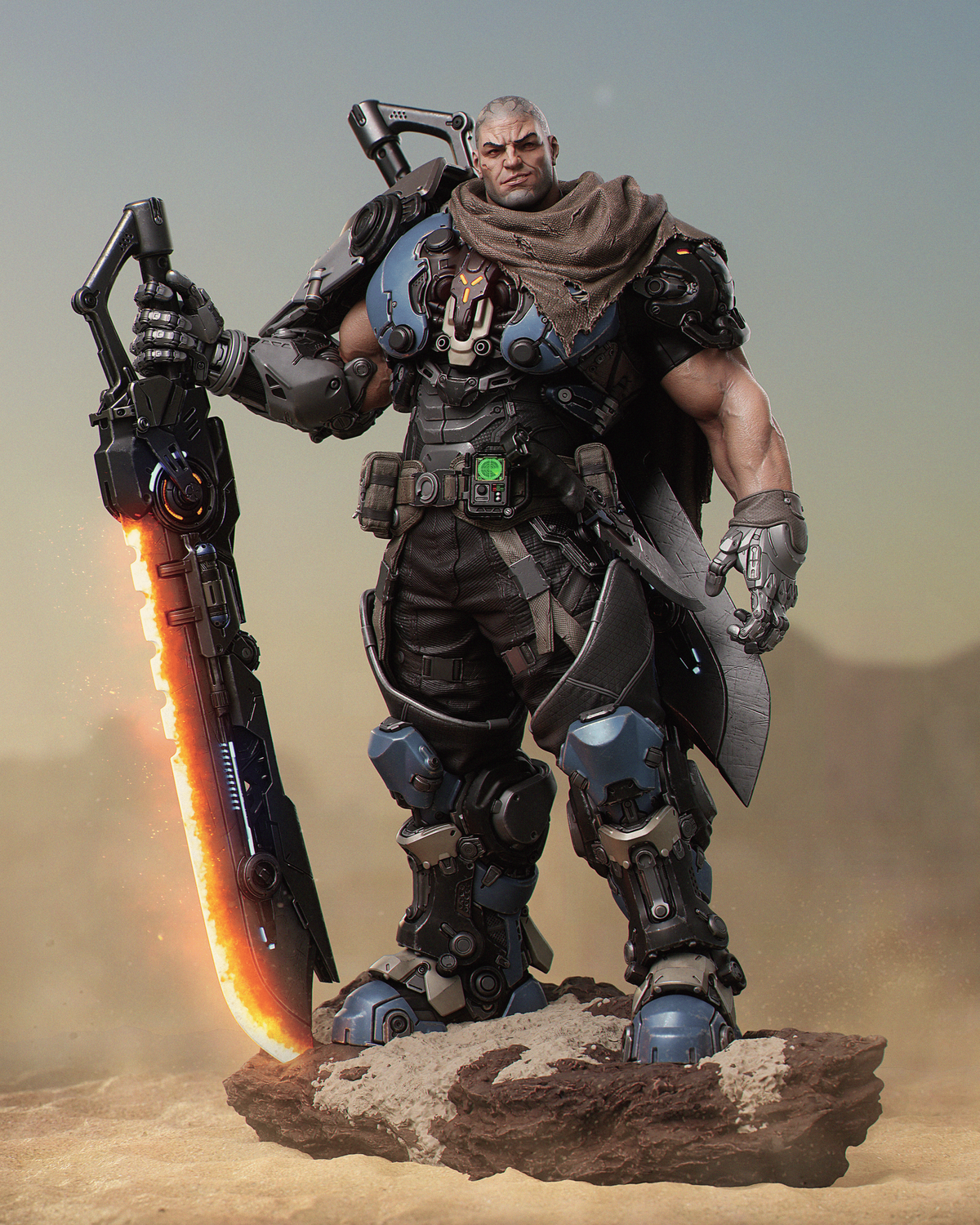 Kurg Cyber Berserker Original Unpainted Resin Garage Model Kit (1/6-1/12)