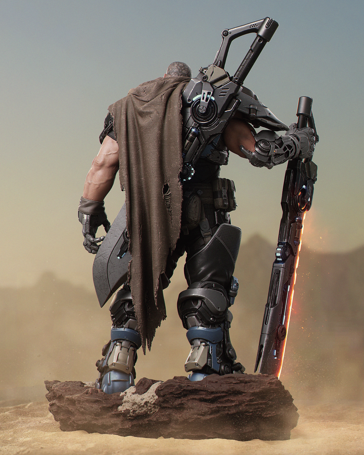 Kurg Cyber Berserker Original Unpainted Resin Garage Model Kit (1/6-1/12)
