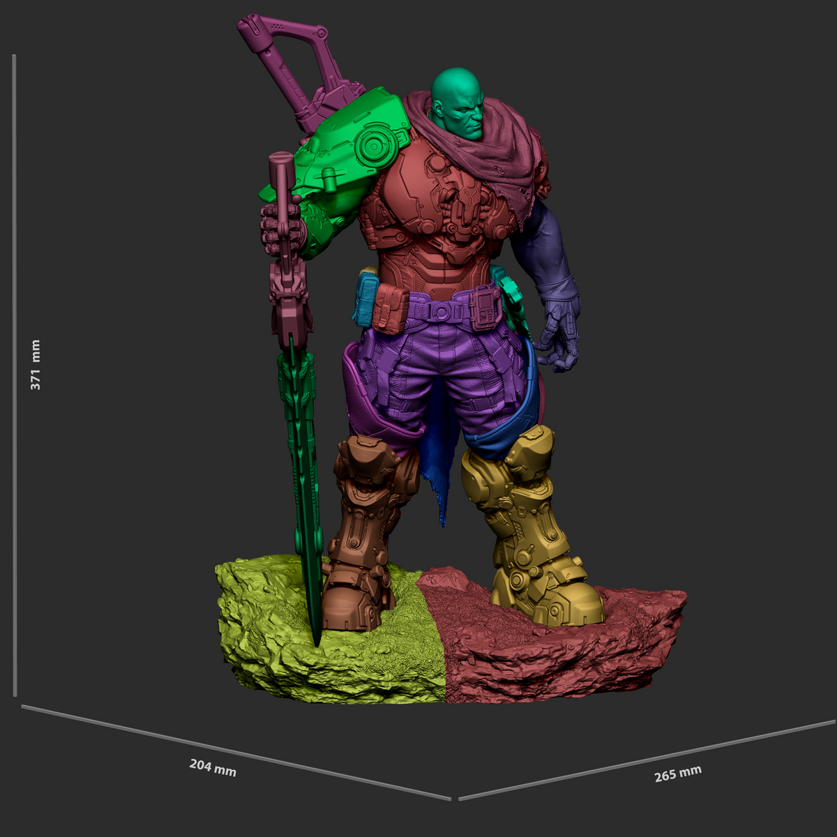 Kurg Cyber Berserker Original Unpainted Resin Garage Model Kit (1/6-1/12)