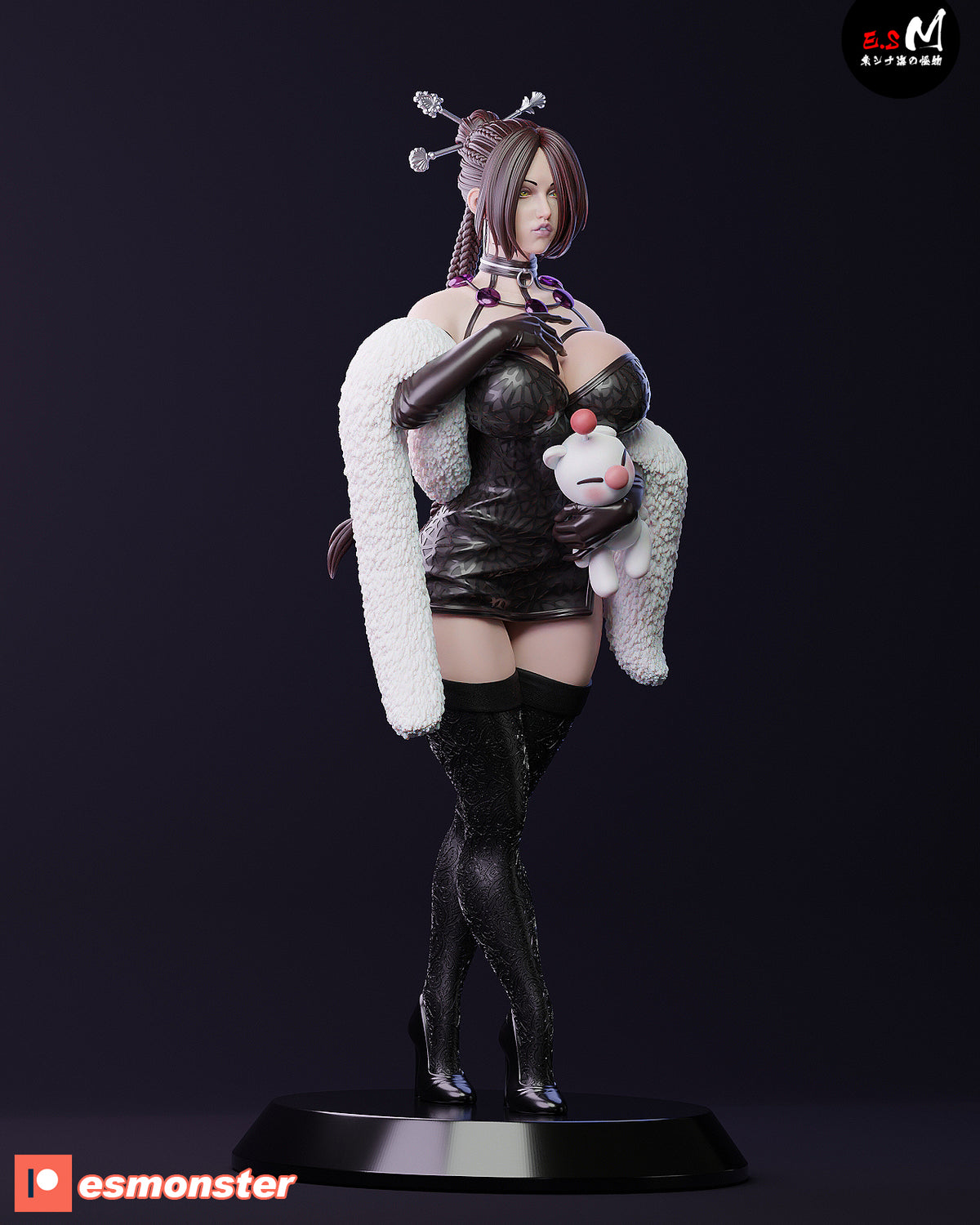 Lulu Alluring Style Final Fantasy JRPG Unpainted Resin Garage Model Kit (1/6-1/12)