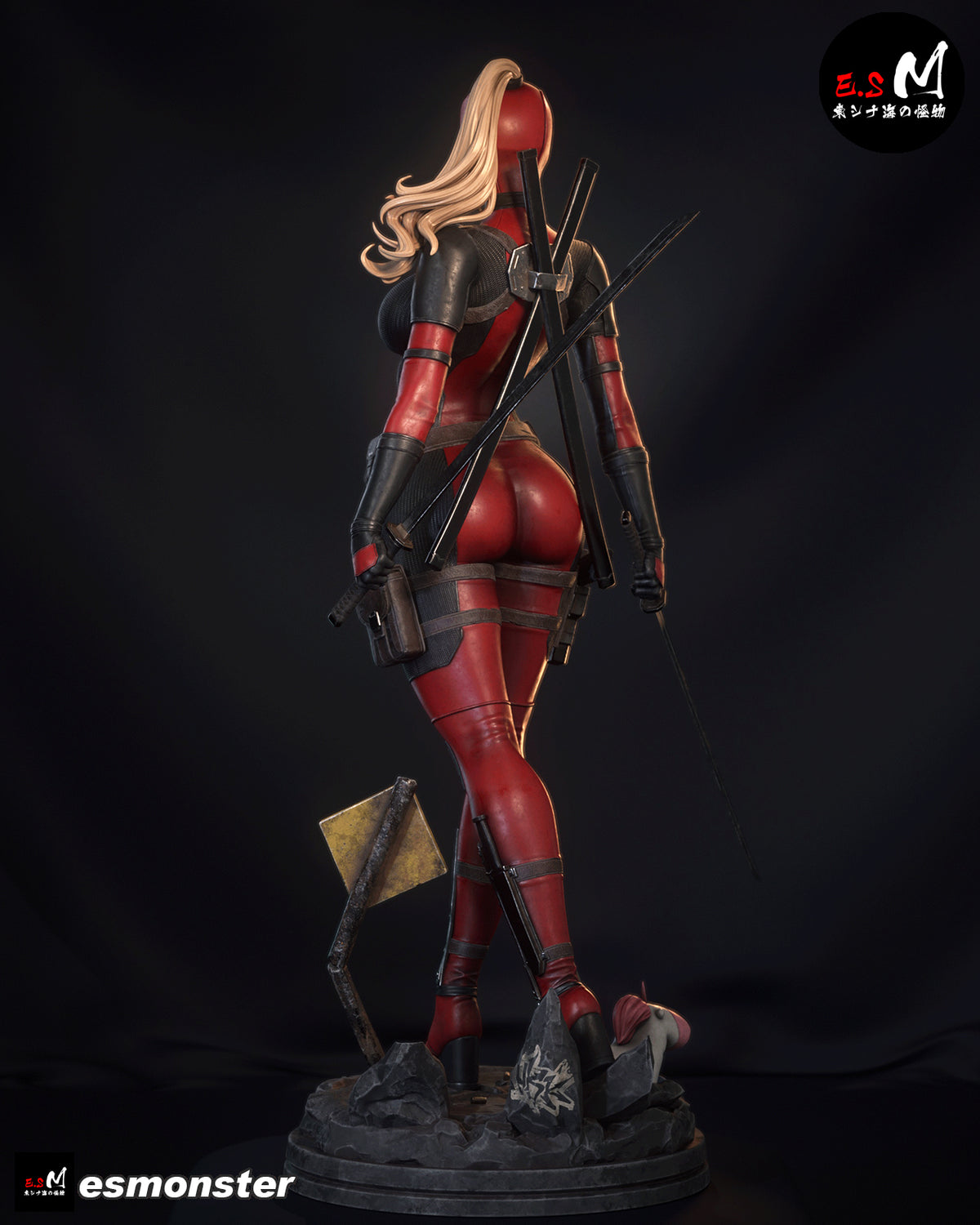 Lady Deadpool Standing Style Marvel Unpainted Resin Garage Model Kit (1/6-1/12)
