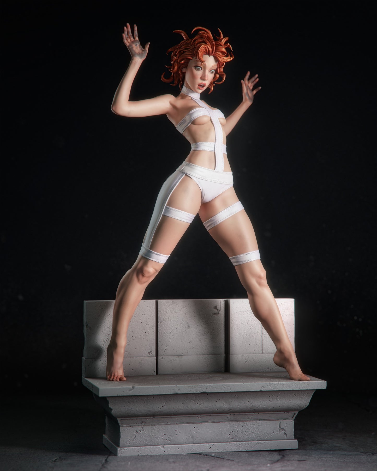 Leeloo Style Fifth Element Heroine – Unpainted 3D Printed Model Kit