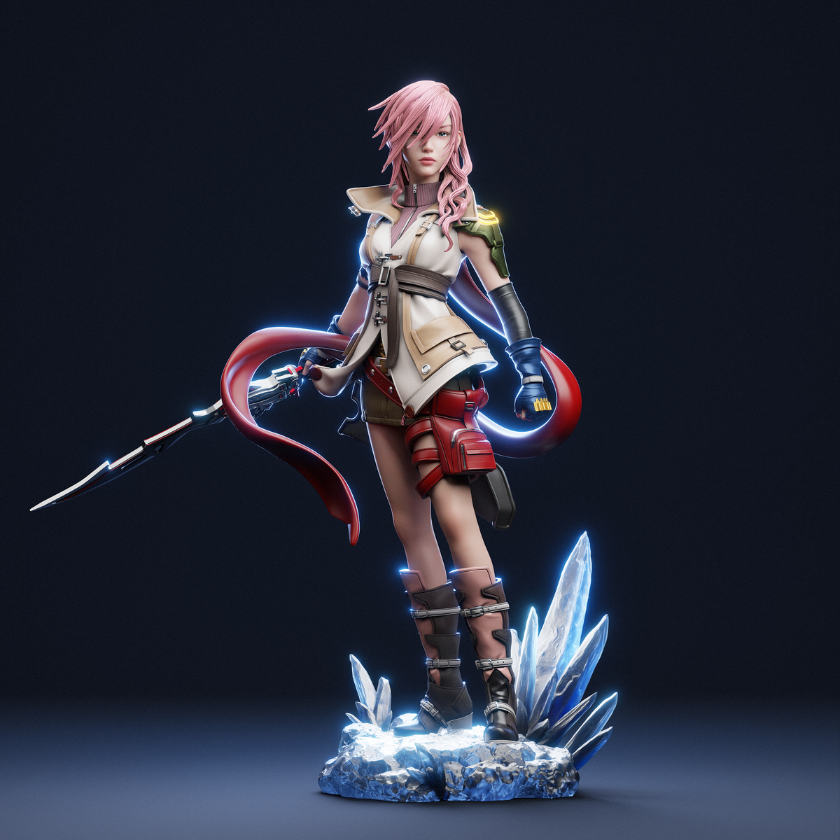 Lightning Style Final Fantasy XIII Gaming Unpainted Resin Garage Kit (1/6-1/12)