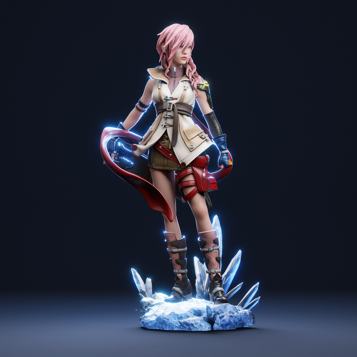 Lightning Style Final Fantasy XIII Gaming Unpainted Resin Garage Kit (1/6-1/12)