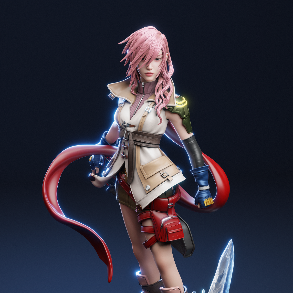 Lightning Style Final Fantasy XIII Gaming Unpainted Resin Garage Kit (1/6-1/12)