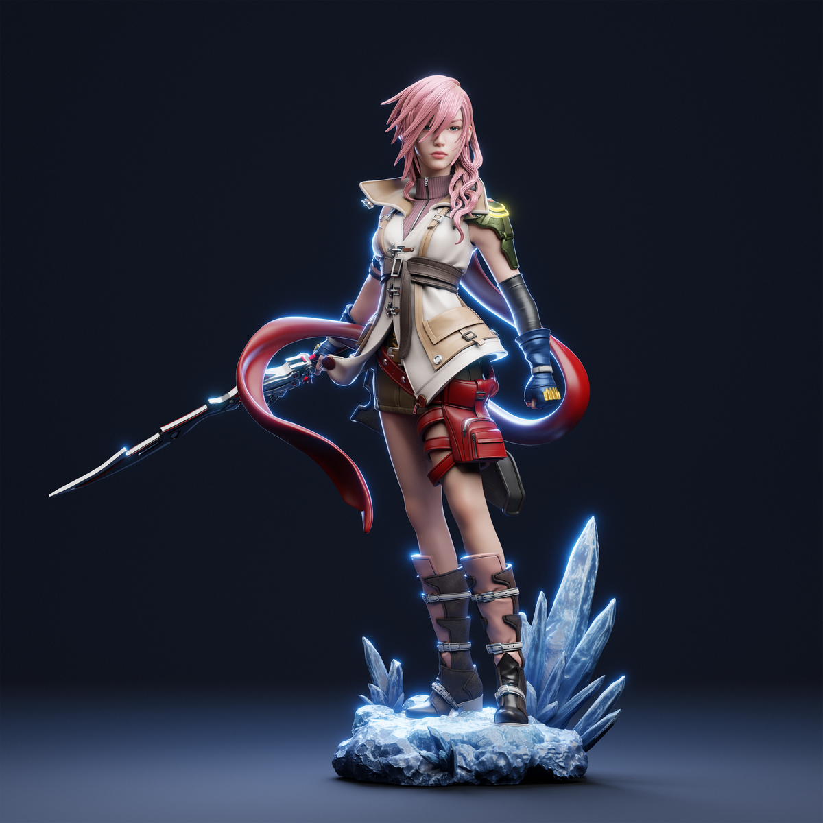Lightning Style Final Fantasy XIII Gaming Unpainted Resin Garage Kit (1/6-1/12)