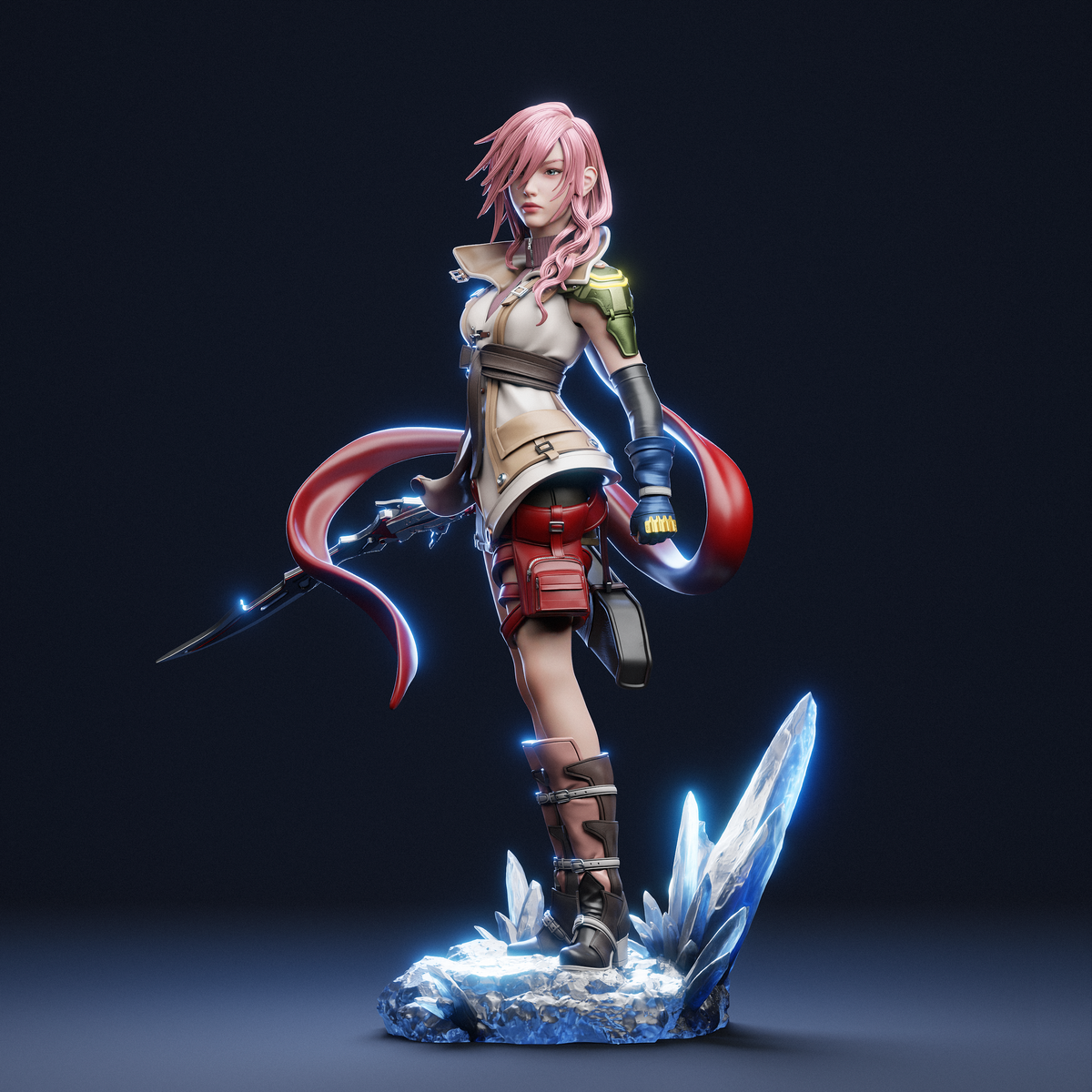 Lightning Style Final Fantasy XIII Gaming Unpainted Resin Garage Kit (1/6-1/12)