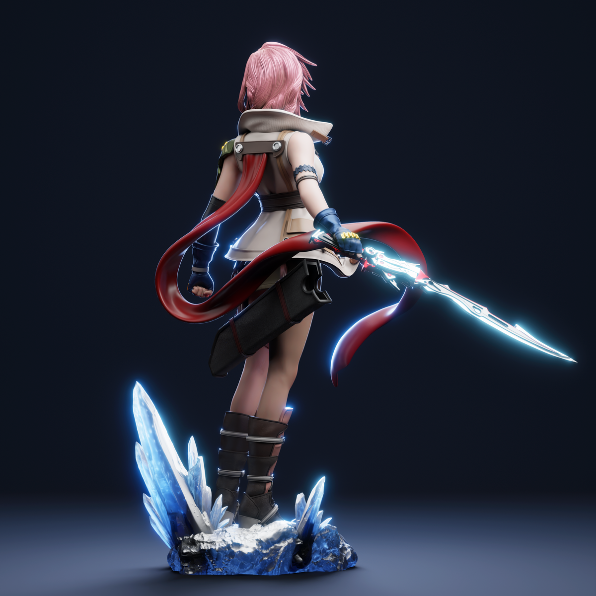 Lightning Style Final Fantasy XIII Gaming Unpainted Resin Garage Kit (1/6-1/12)