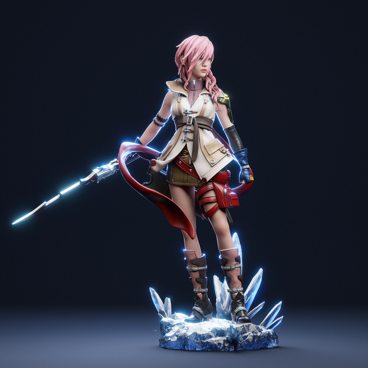 Lightning Style Final Fantasy XIII Gaming Unpainted Resin Garage Kit (1/6-1/12)