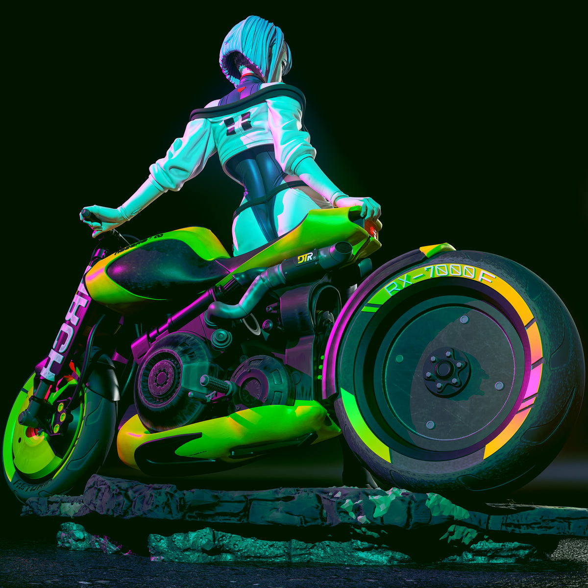 Lucy Style Cyberpunk: Edgerunners Anime Unpainted Resin Garage Kit (1/6-1/12)