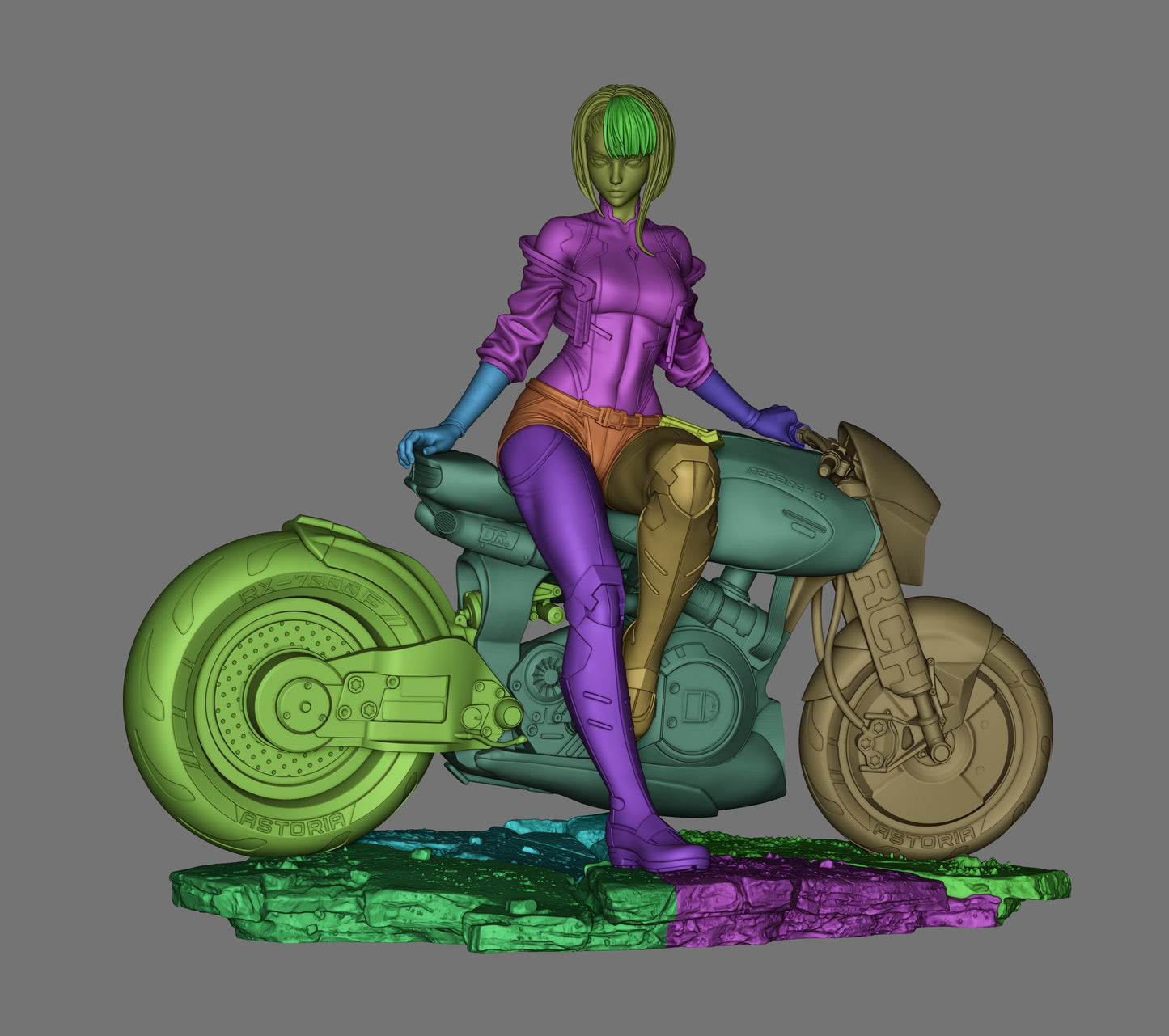 Lucy Style Cyberpunk: Edgerunners Anime Unpainted Resin Garage Kit (1/6-1/12)