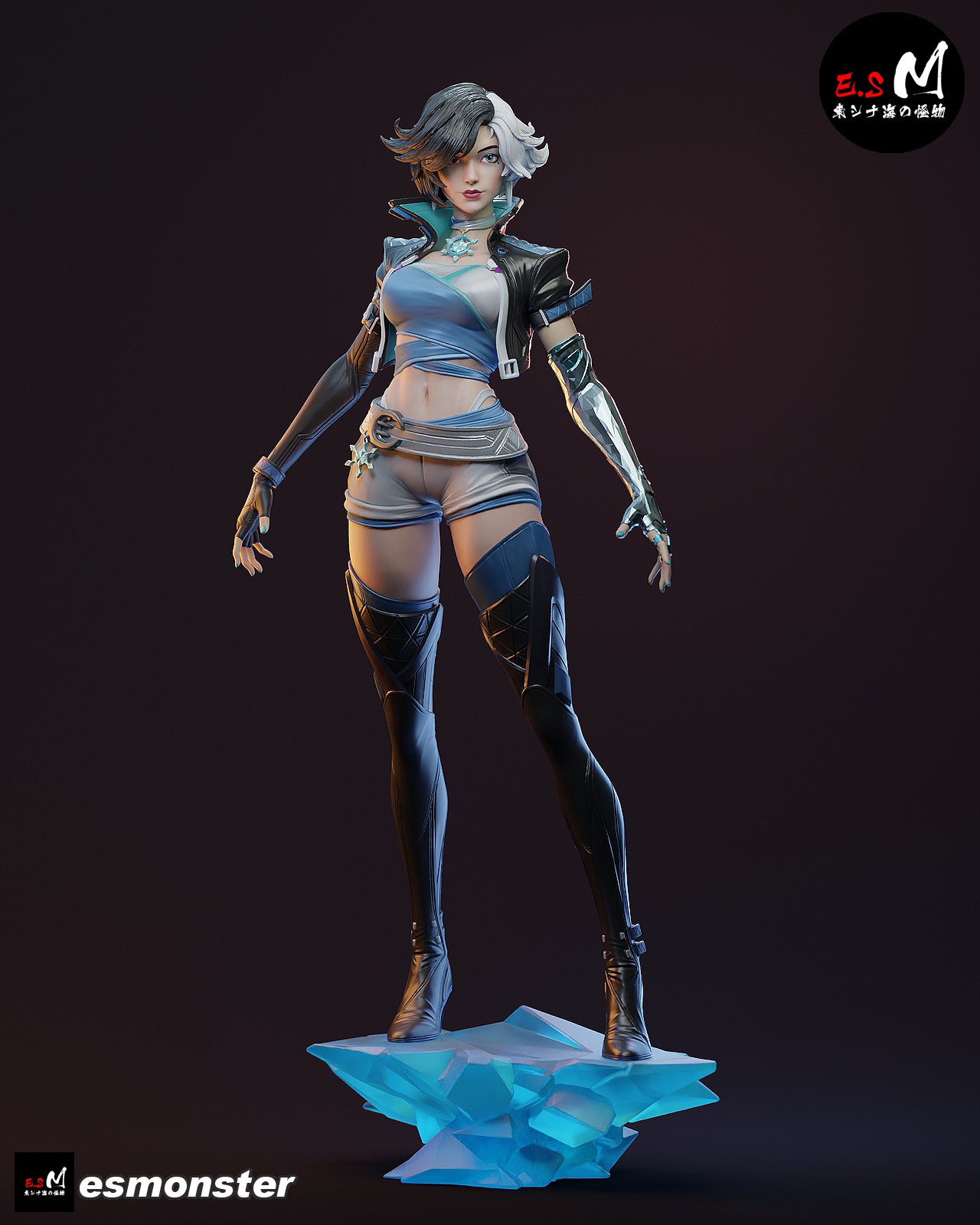 Luna Snow Ice Power Style Marvel Unpainted Resin Garage Model Kit (1/6-1/12)