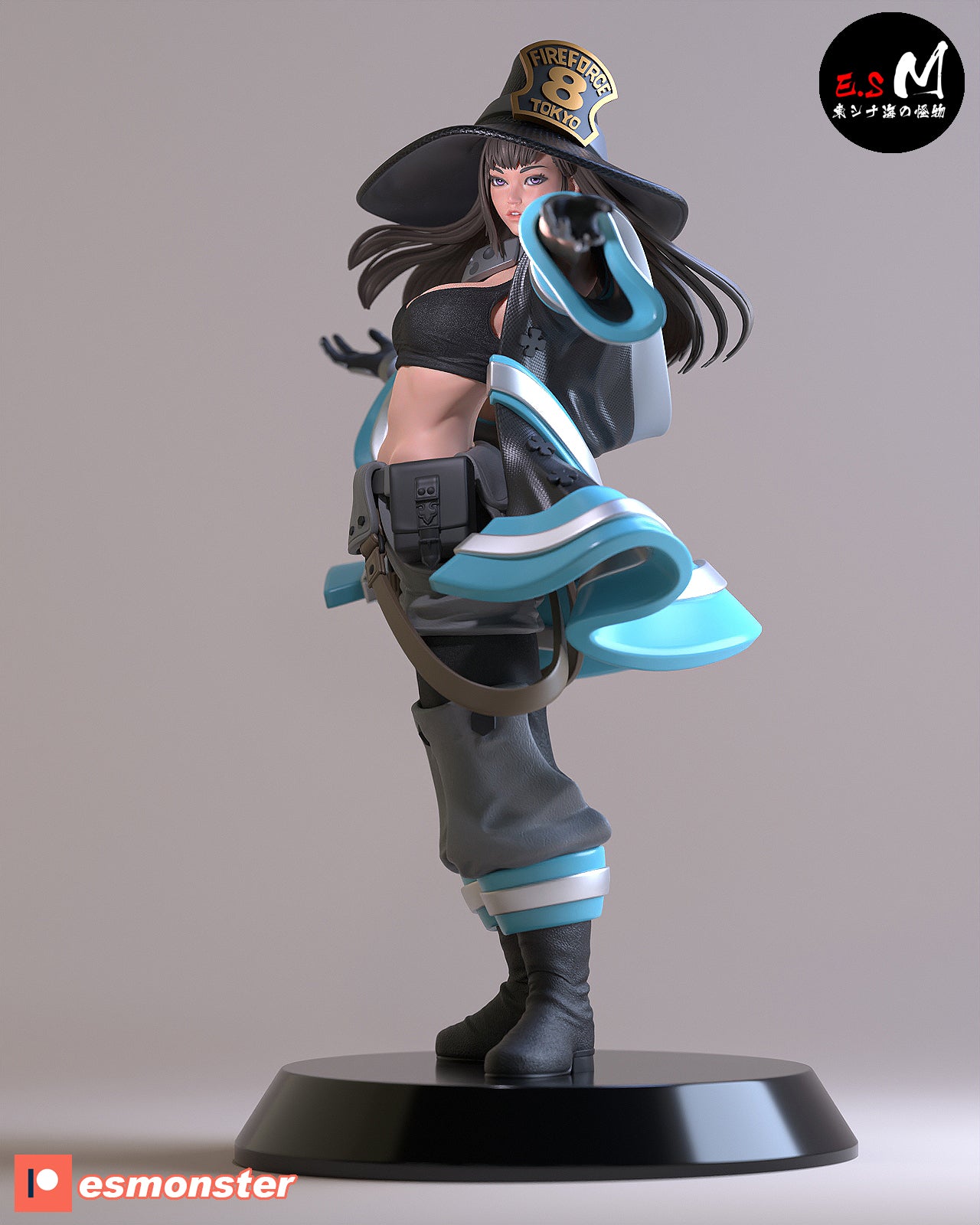 Maki Oze Style Fire Force Anime Unpainted Resin Garage Kit (1/6-1/12)