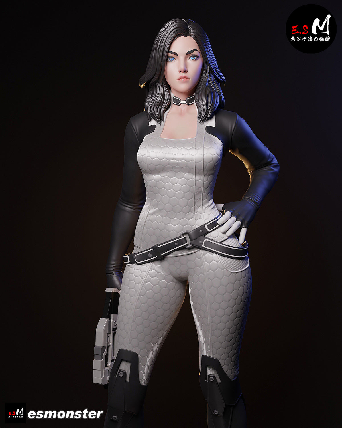 Casual Miranda Lawson Style Mass Effect Unpainted Resin Kit (1/6-1/12)