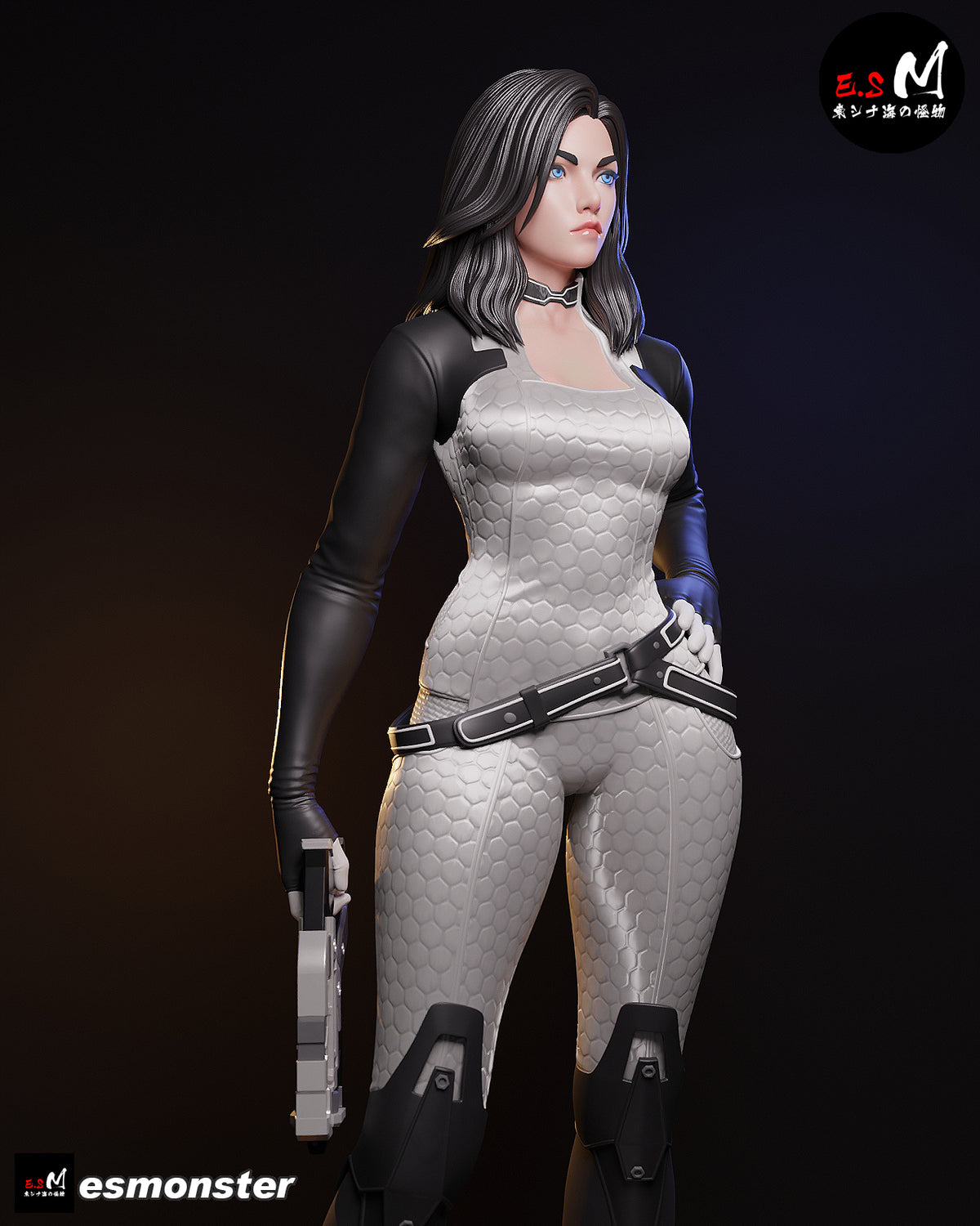 Casual Miranda Lawson Style Mass Effect Unpainted Resin Kit (1/6-1/12)