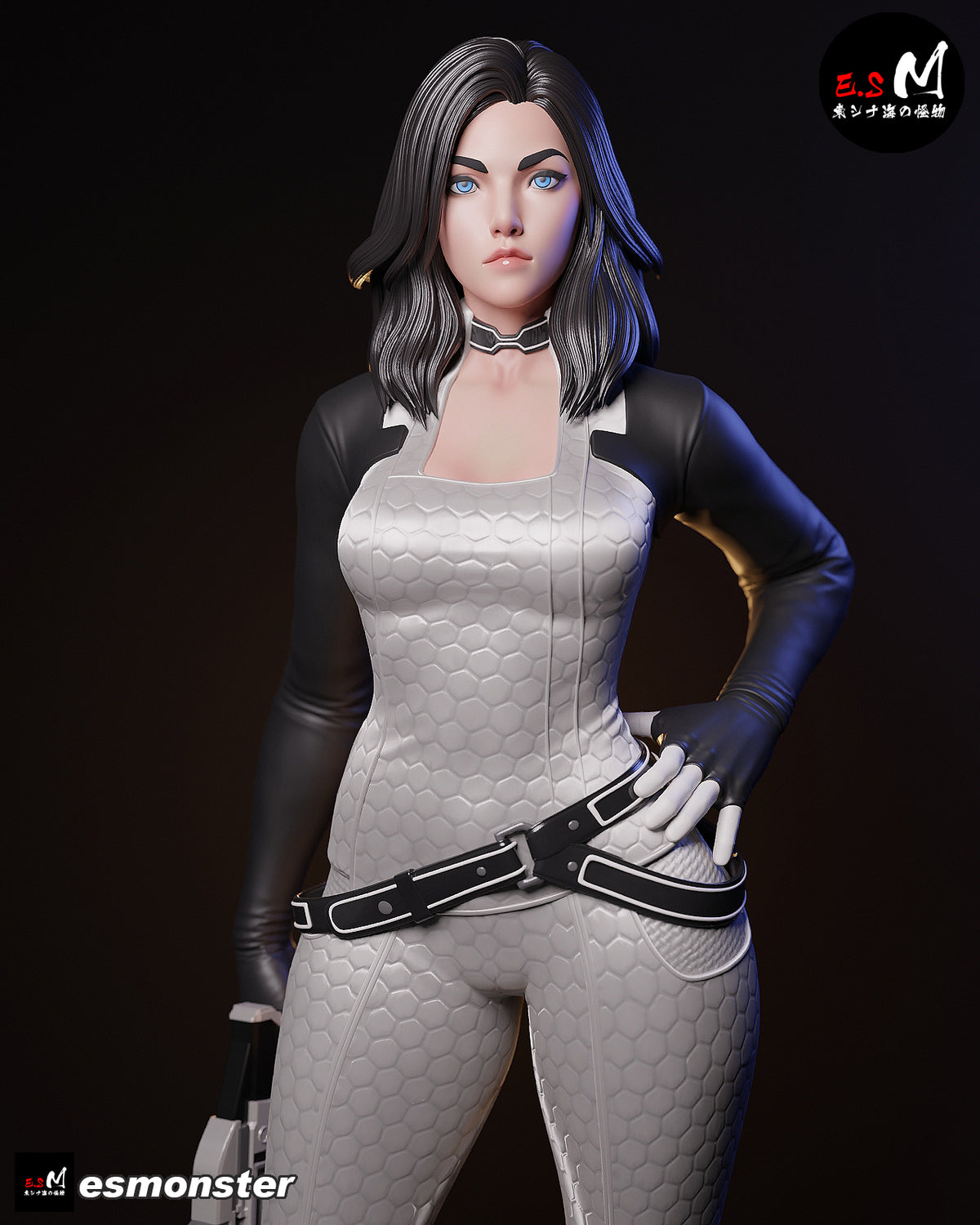 Casual Miranda Lawson Style Mass Effect Unpainted Resin Kit (1/6-1/12)