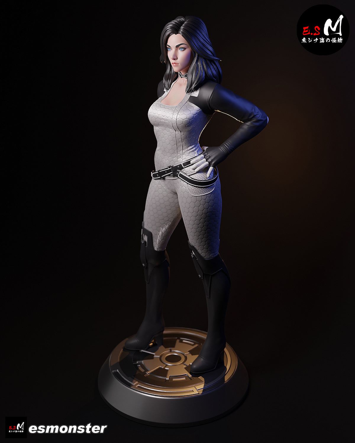 Casual Miranda Lawson Style Mass Effect Unpainted Resin Kit (1/6-1/12)
