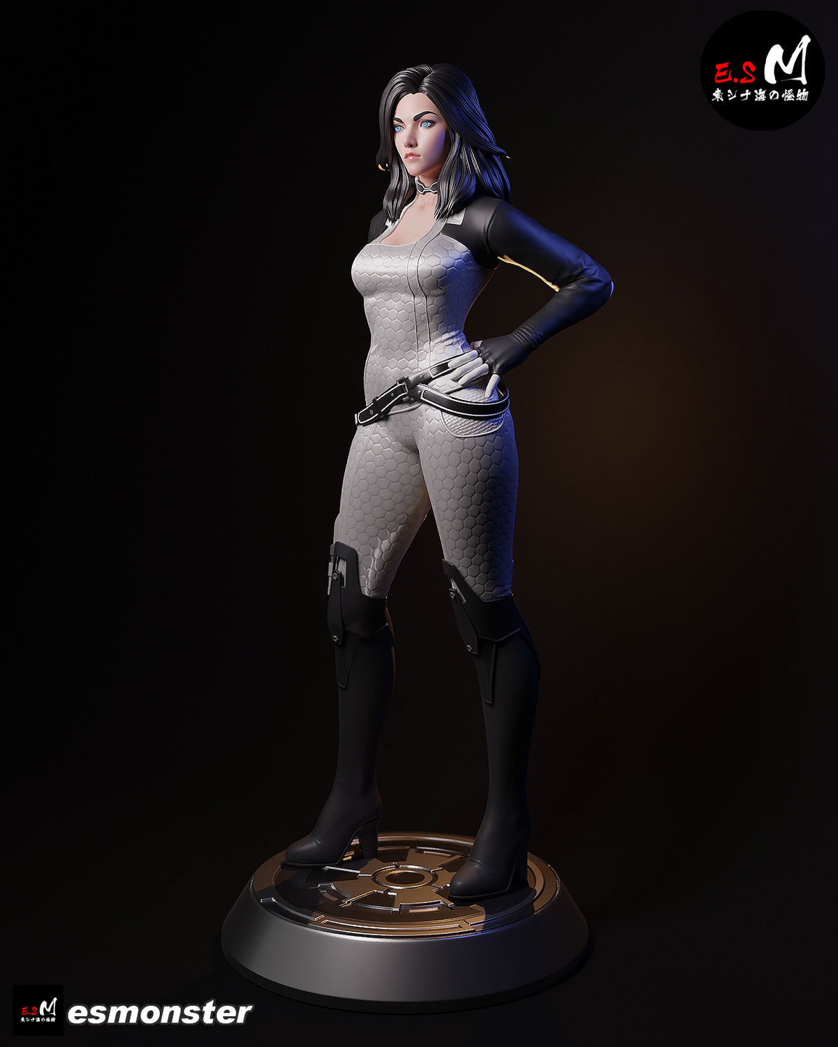 Casual Miranda Lawson Style Mass Effect Unpainted Resin Kit (1/6-1/12)
