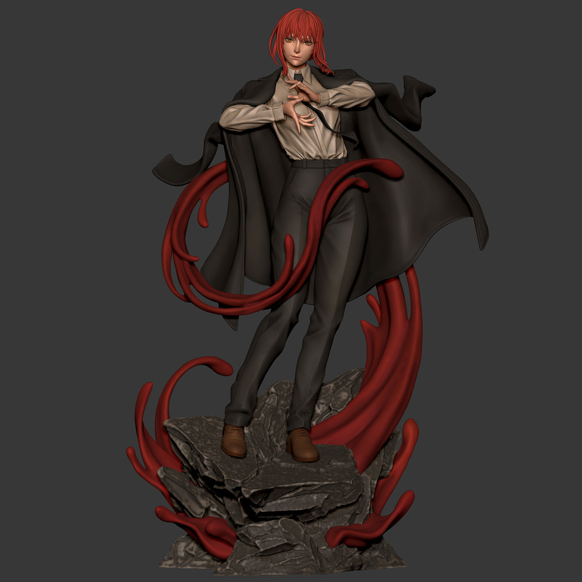 Makima Style Chainsaw Man Anime Unpainted Resin Garage Model Kit (1/6-1/12)