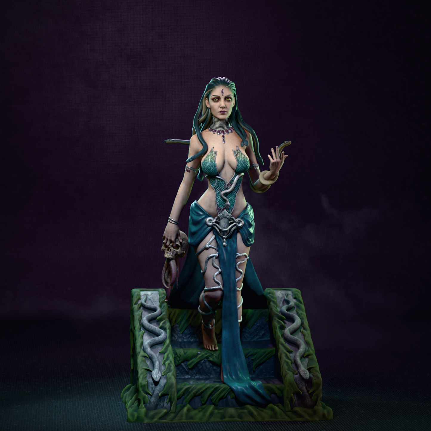 Medusa Gorgon Stonegaze Queen resin kit – Unpainted 3D Printed Model kit