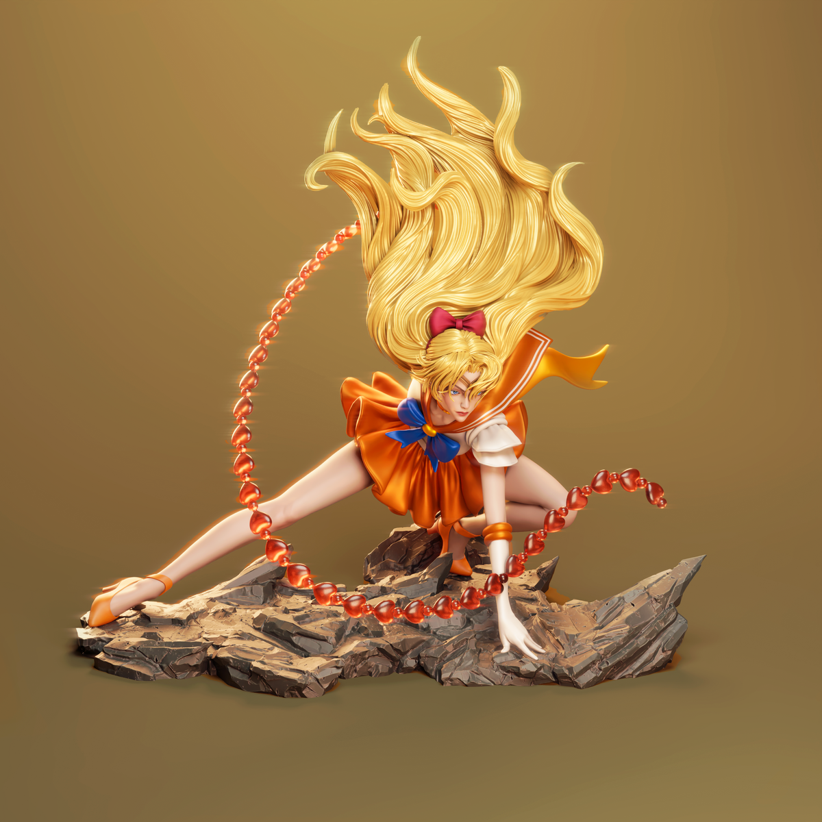 Sailor Venus Style Sailor Moon Anime Unpainted Resin Garage Model Kit (1/6-1/12)