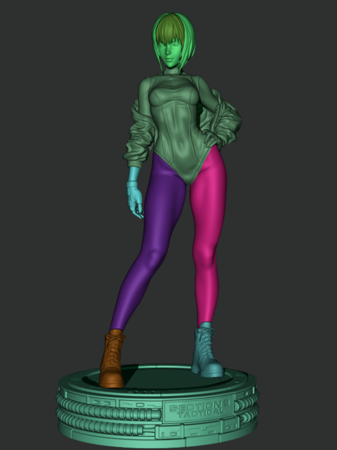 Major Motoko figure kit - Unpainted 3D printed resin model kit