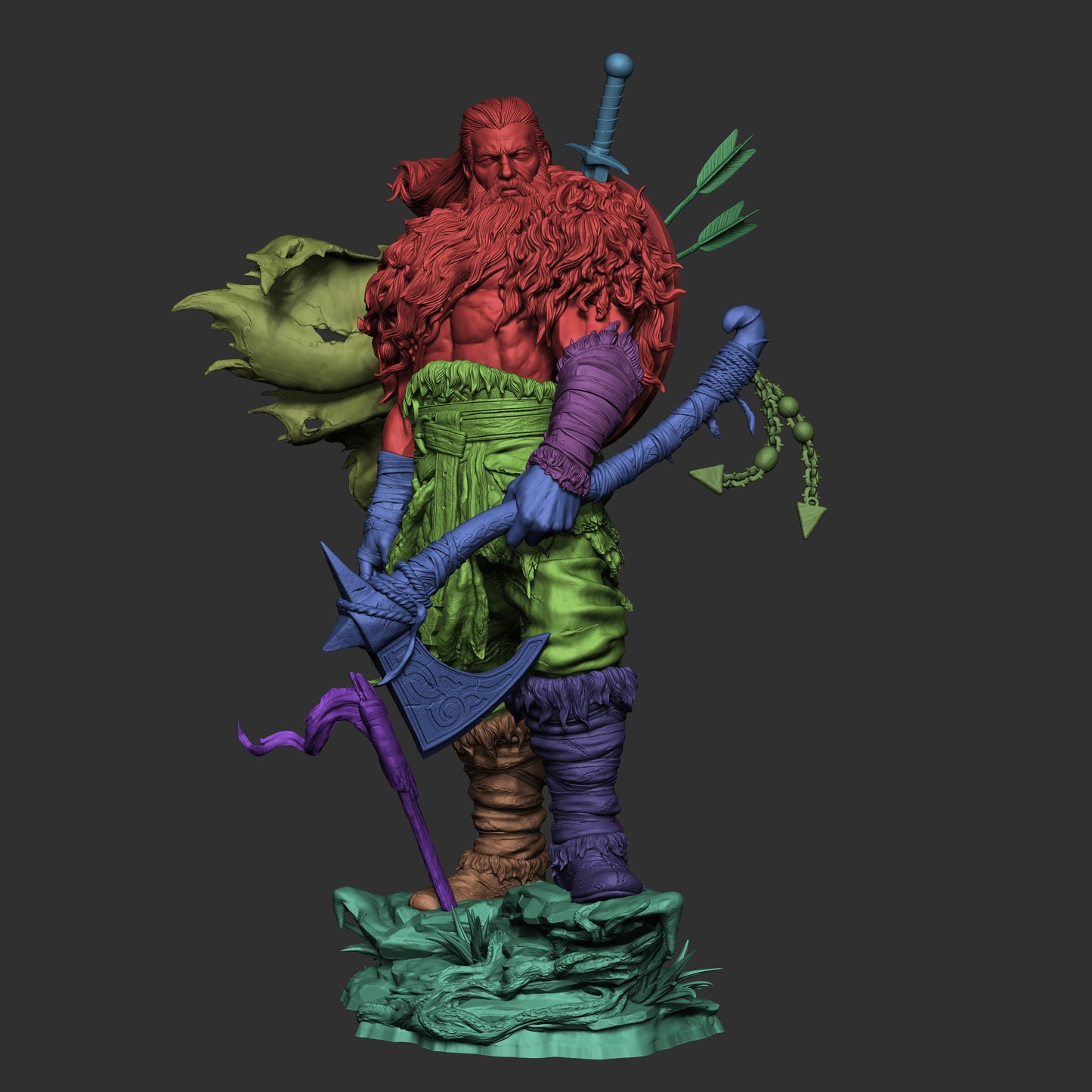 North Warrior – Unpainted 3D Printed Model Kit