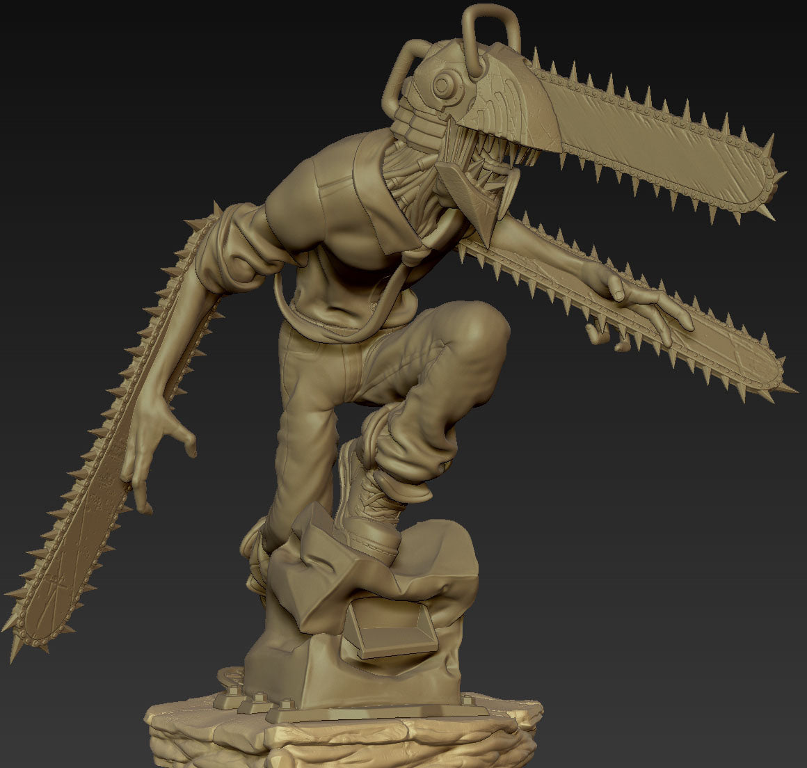 Chainsaw Man style Chainsaw Hero resin kit – Unpainted 3D Printed Model kit