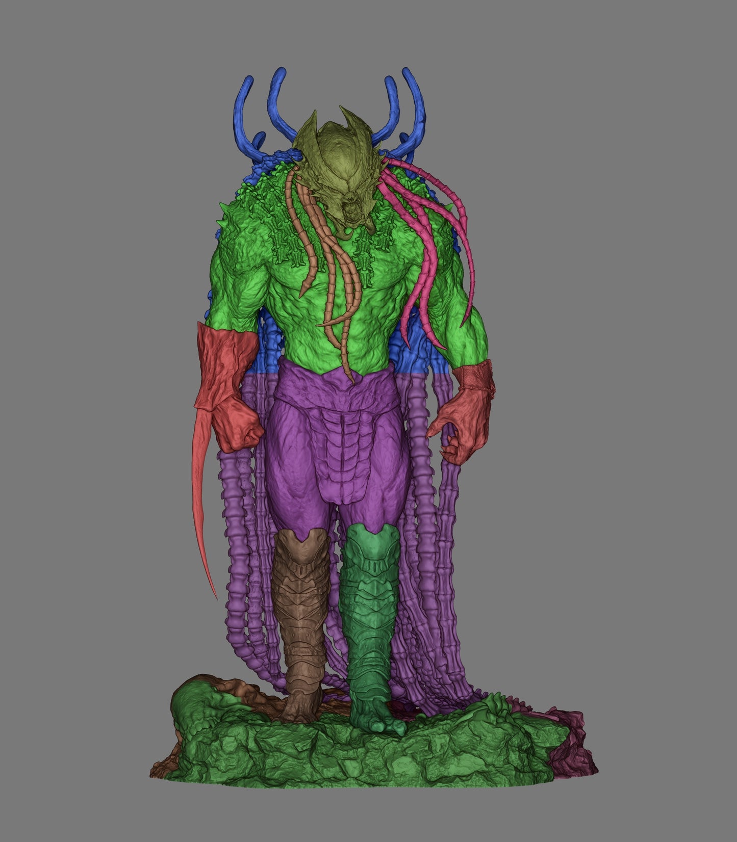 Feral Predator figure kit - Unpainted 3D printed resin model kit