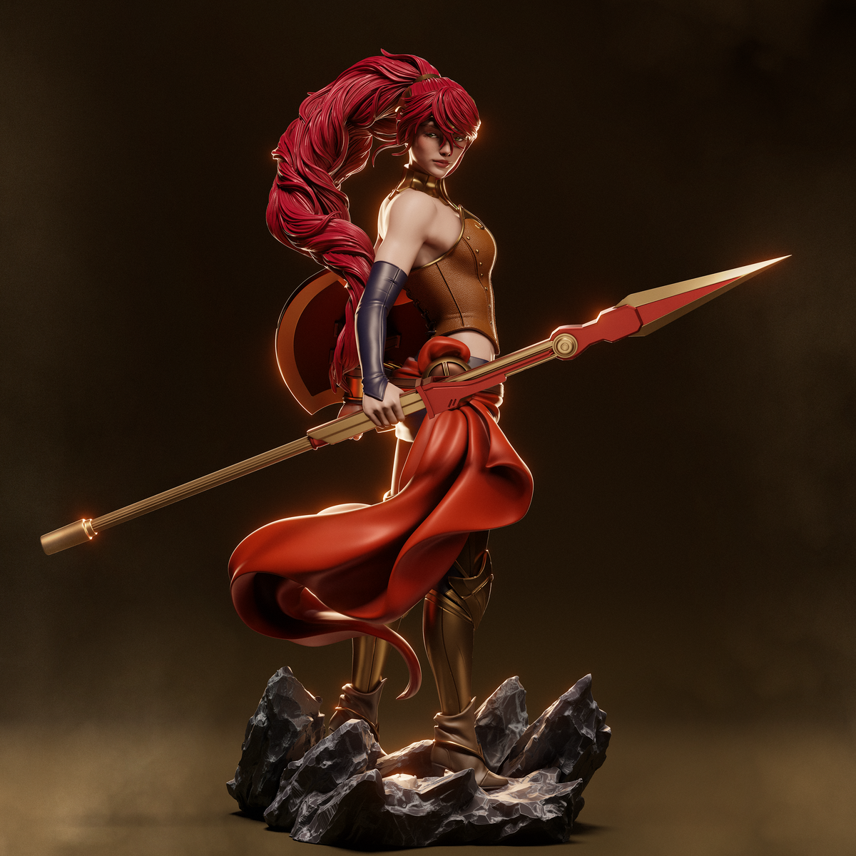 Fantasy warrior display statue