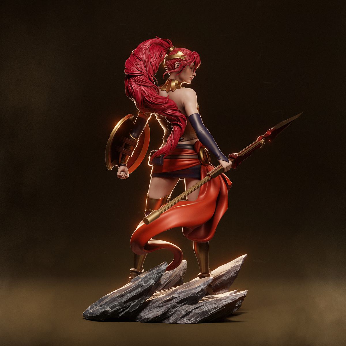 Anime fantasy resin figure