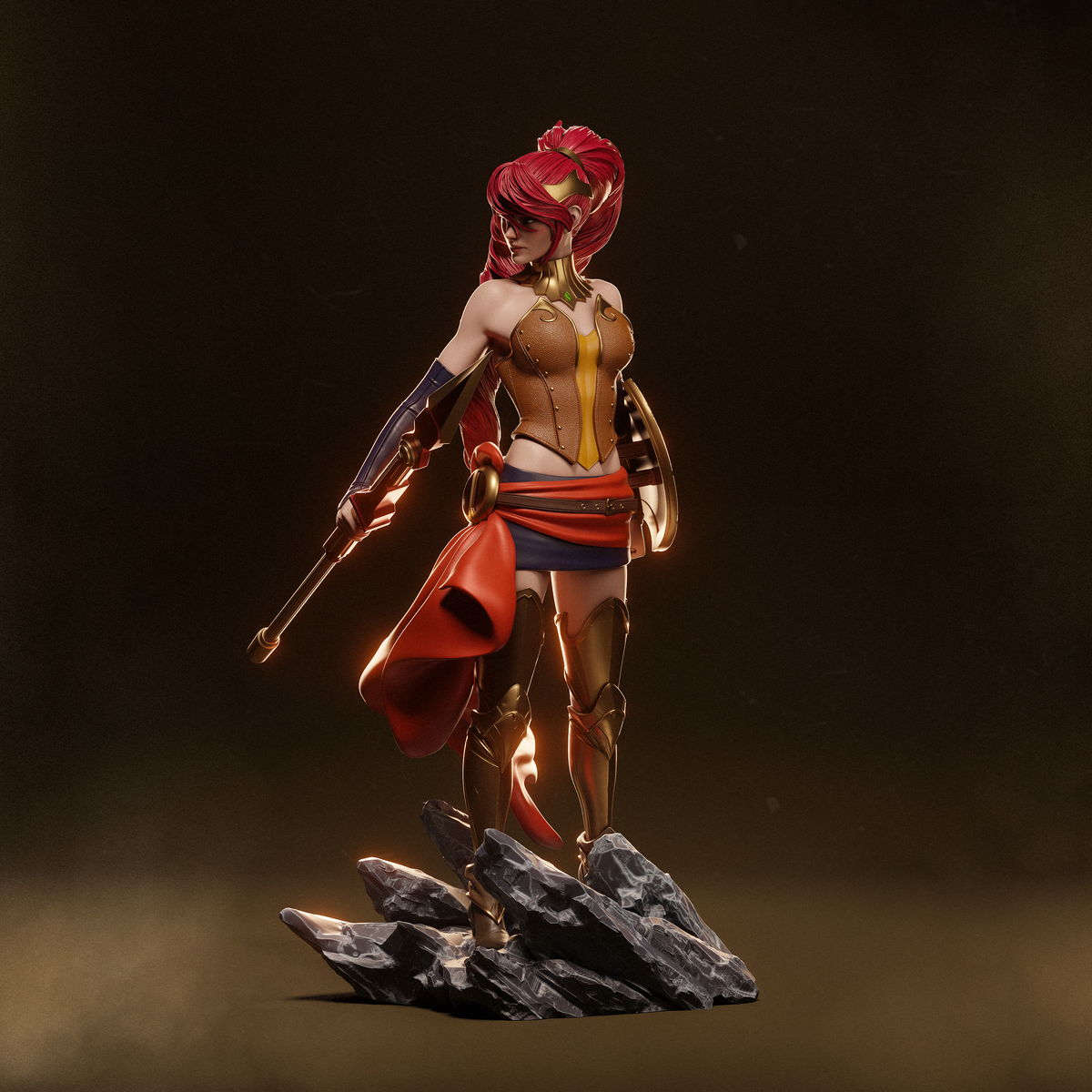 Pyrrha inspired resin figure