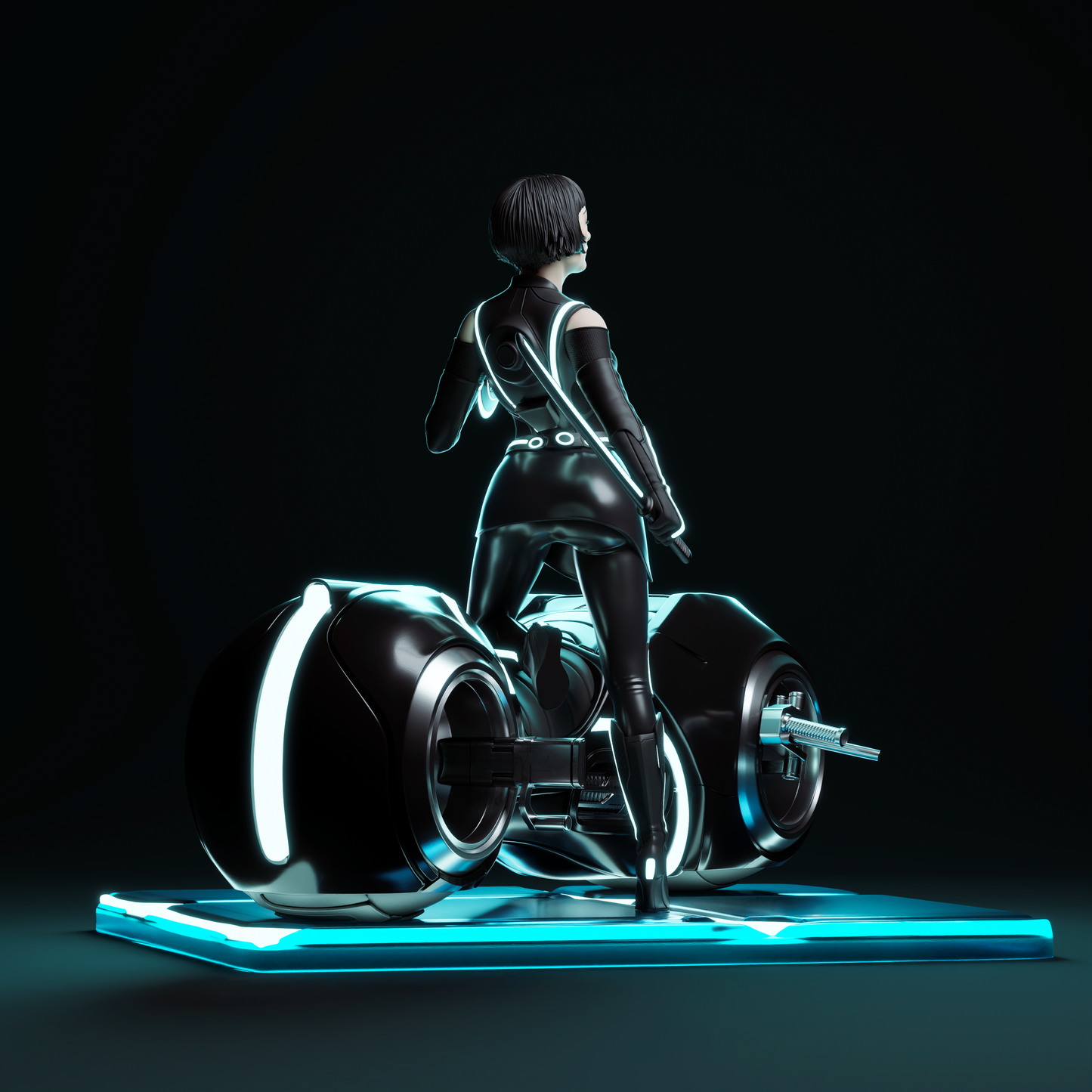 Quorra style resin kit – Unpainted 3D Printed Model kit