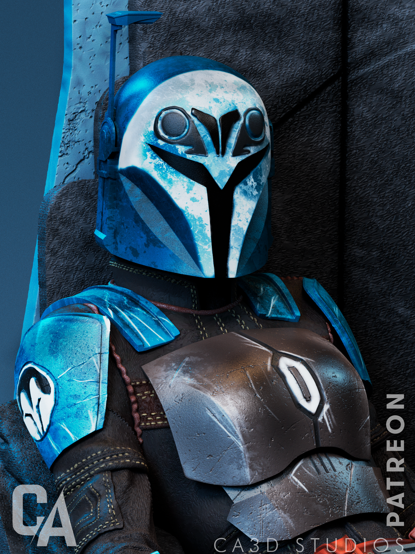 Bo-Katan Style Mandalorian Warrior Resin Kit – Unpainted 3D Printed Model Kit