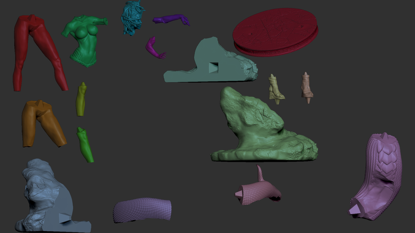Medusa Stonegaze Queen resin kit – Unpainted 3D Printed Model kit