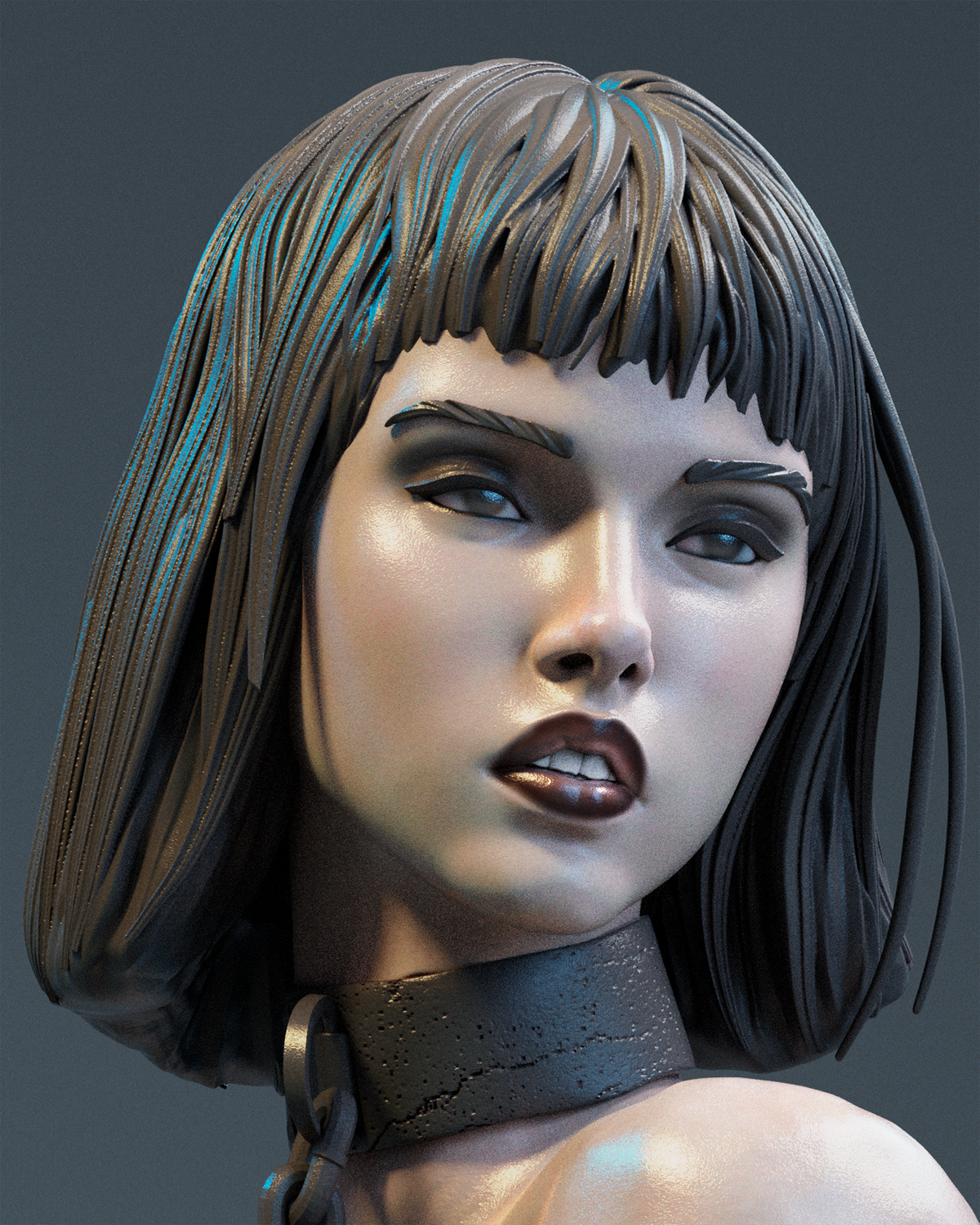 Chained Siren Style Fantasy Monster Unpainted Resin Garage Model Kit (1/6-1/12)