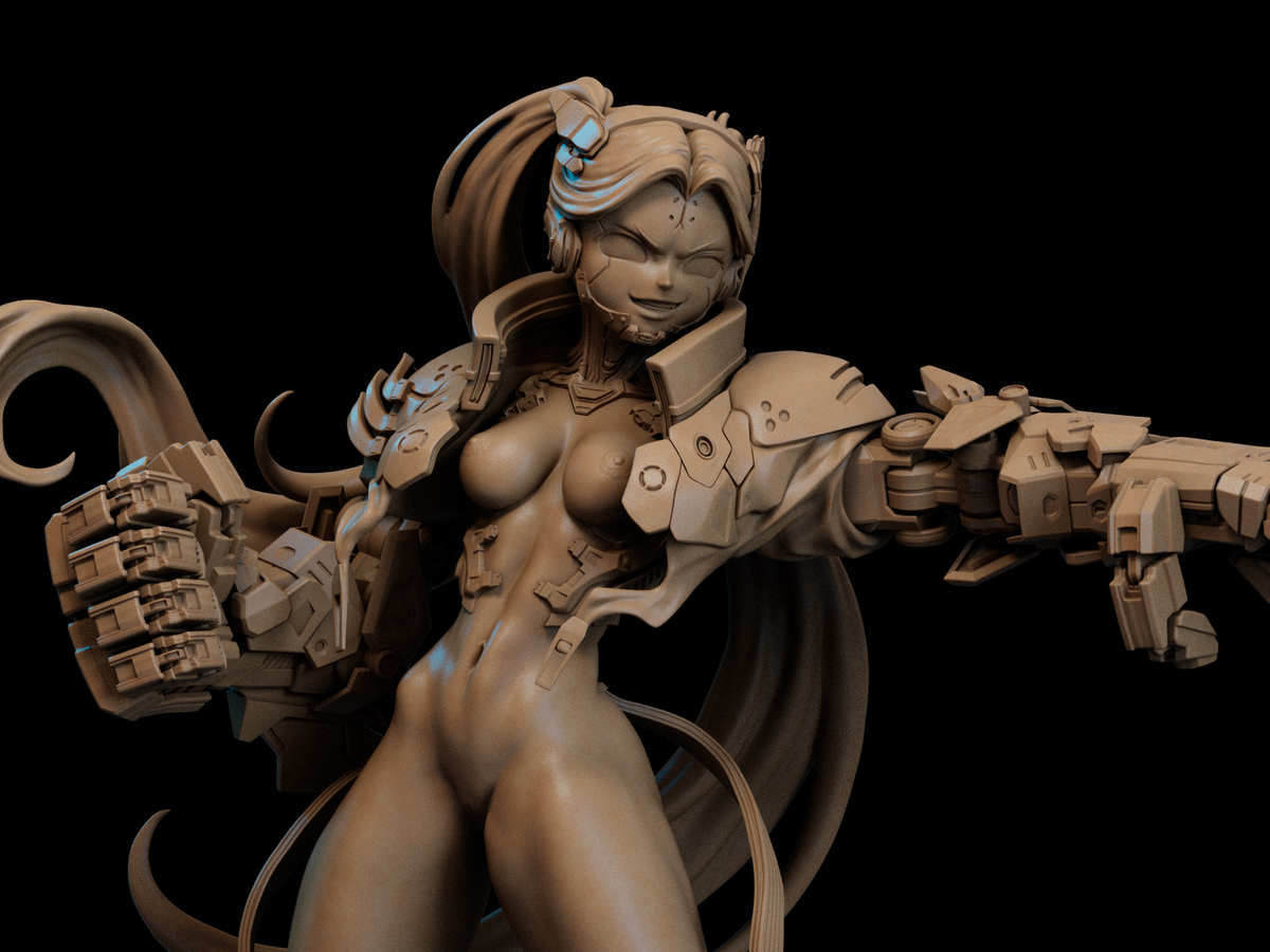 Rebecca Smasher Style Cyberpunk Anime Unpainted Resin Garage Kit (1/6-1/12)