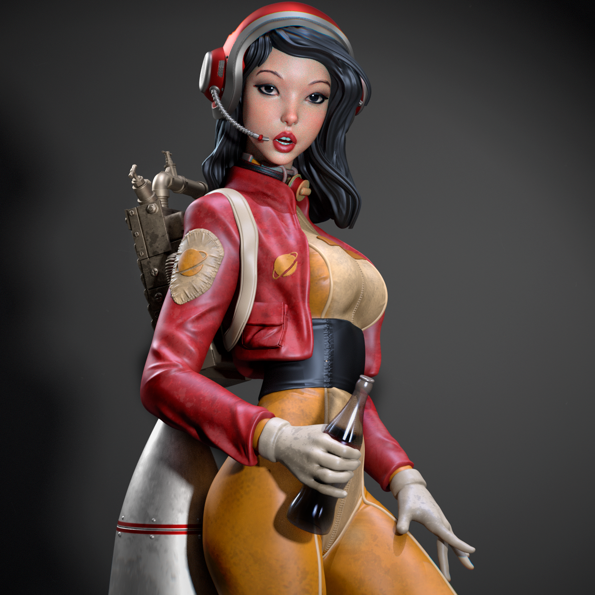 Retro Astronaut Cosmic Explorer resin kit – Unpainted 3D Printed Model kit
