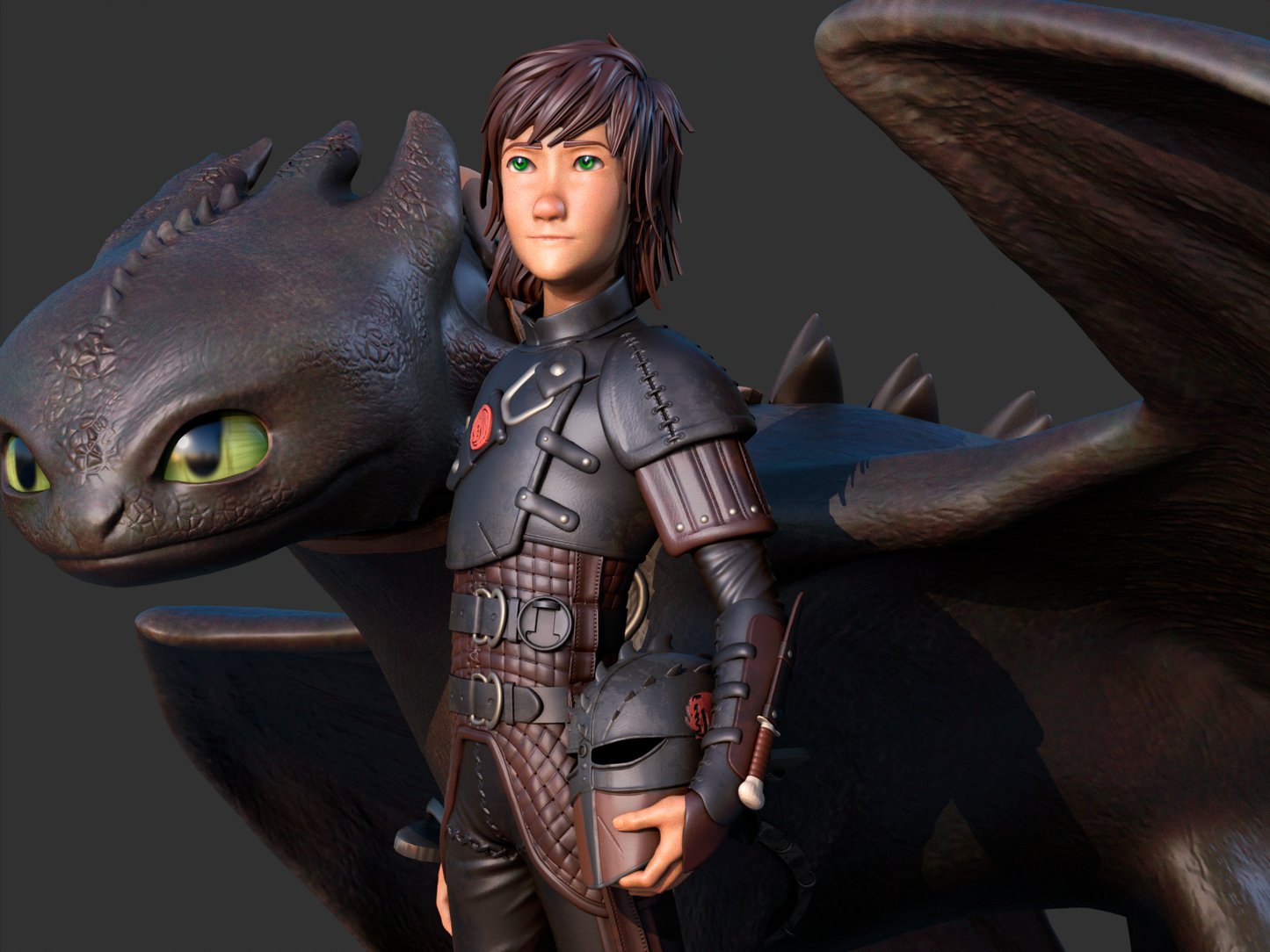 Toothless and Hiccup style Skybound Duo resin kit – Unpainted 3D Printed Model kit