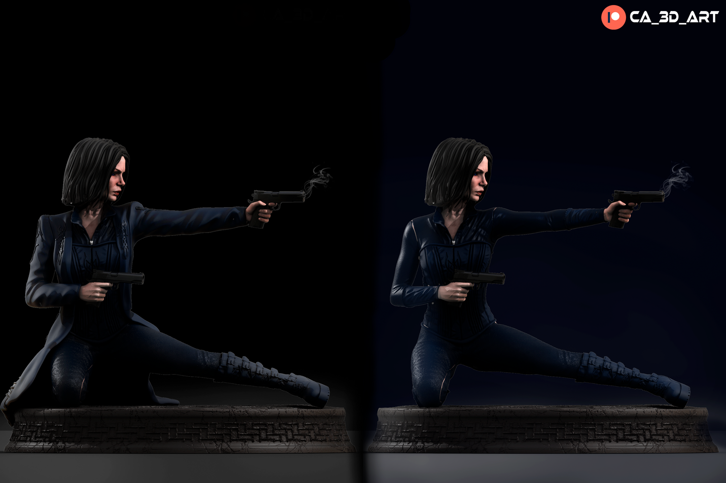 Selene style Nocturnal Huntress Girl resin kit – Unpainted 3D Printed Model kit