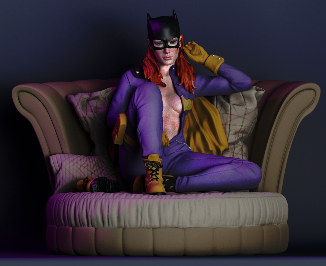 Batgirl Relaxed Style Vigilante Resin Kit – Unpainted 3D Printed Model Kit