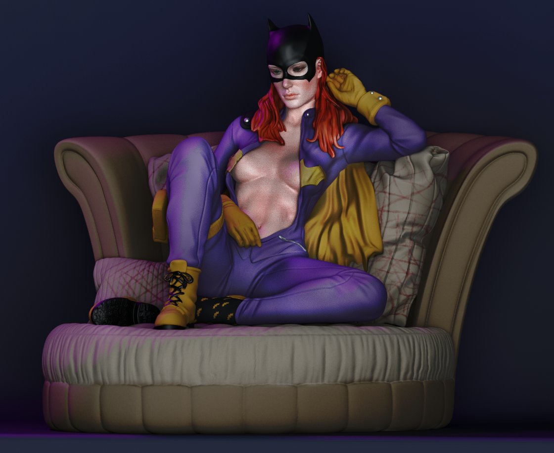 Batgirl Relaxed Style DC Comics Heroine Unpainted Resin Garage Kit (1/6-1/12)