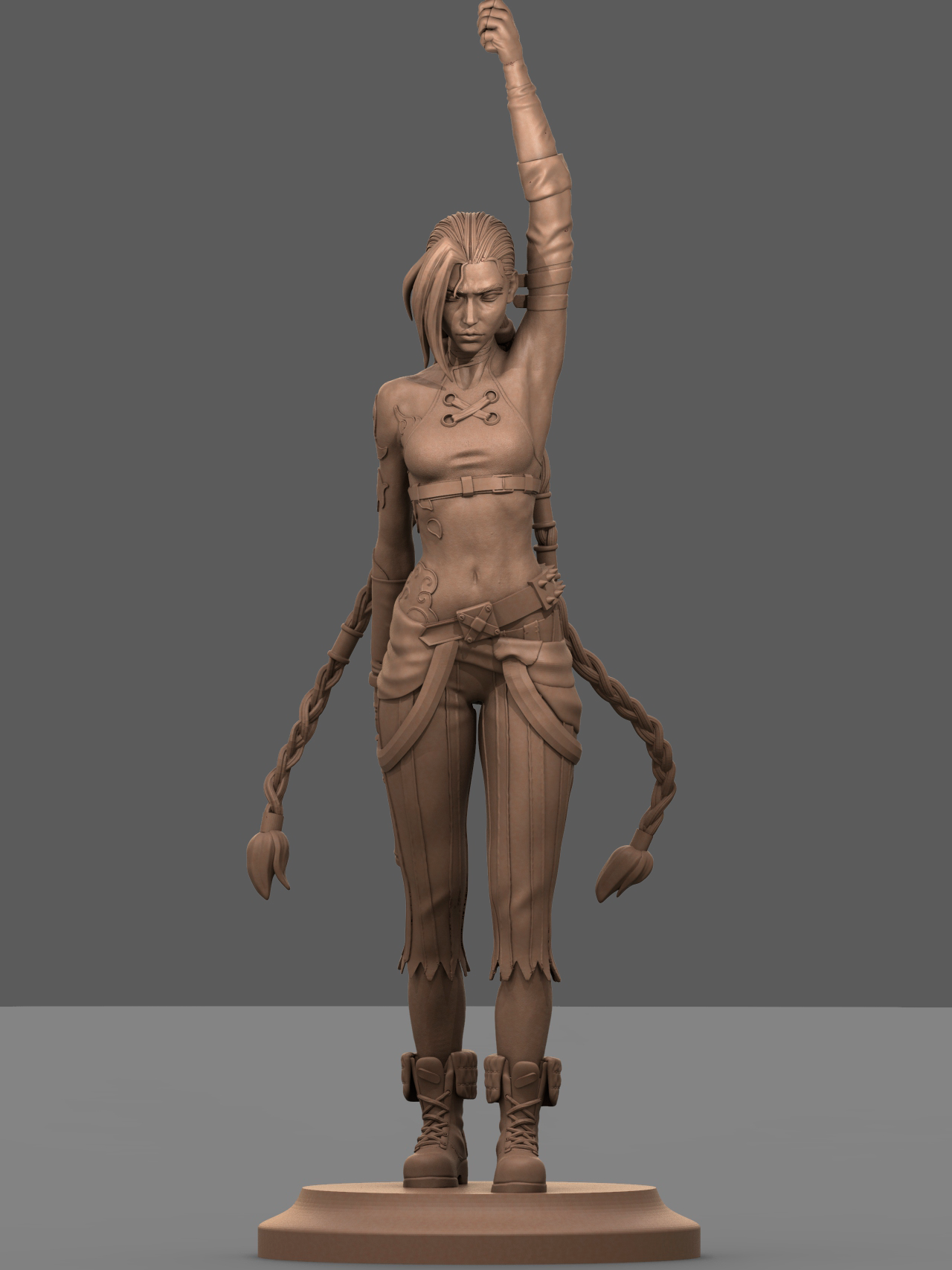 Arcane Jinx style Mad Bomber Girl resin kit – Unpainted 3D Printed Model kit