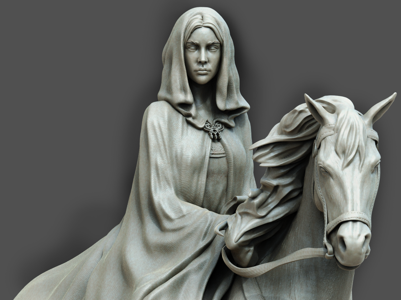 Arwen on horse Style Resin Kit – Unpainted 3D Printed Model Kit