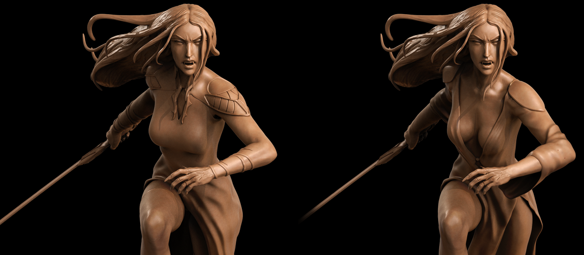 Carmilla Style Vampire Castlevania Anime Unpainted Resin Garage Kit (1/6-1/12)